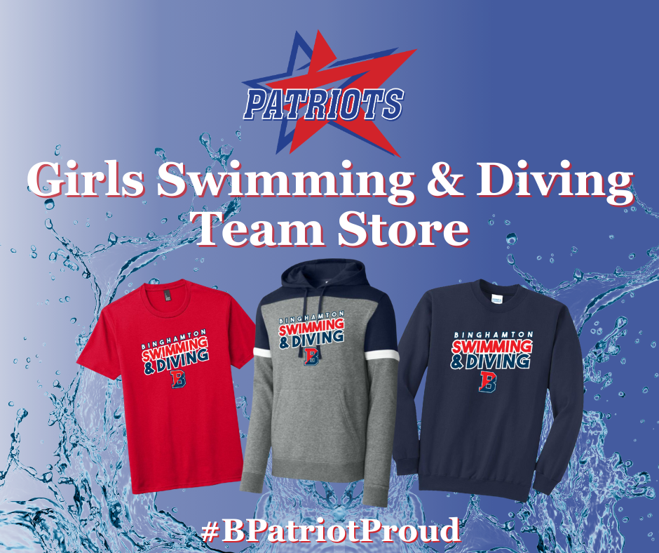 girls swim team store graphic with images of shirts available for purchase