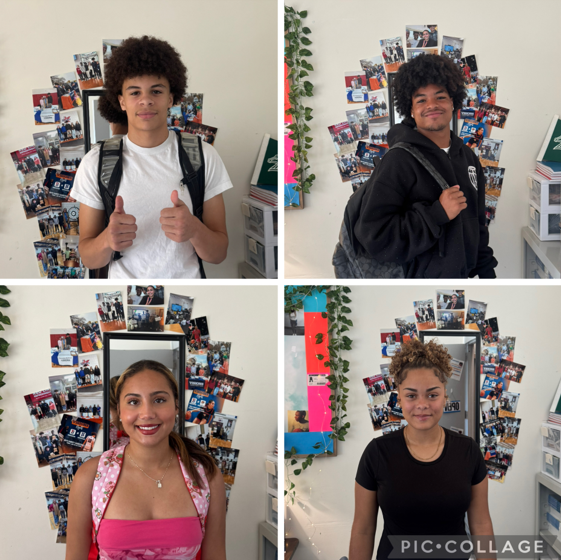 photo collage of four visions credit union interns from binghamton high school
