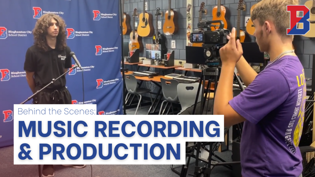 showcase arts graphic behind the scenes of music recording and production