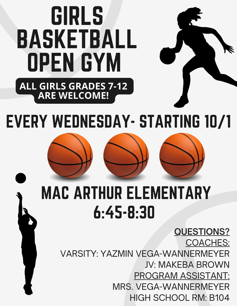 girls basketball open gym flyer