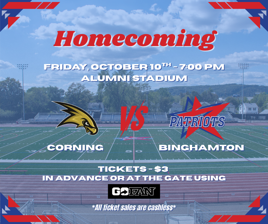 homecoming graphic with ticket information