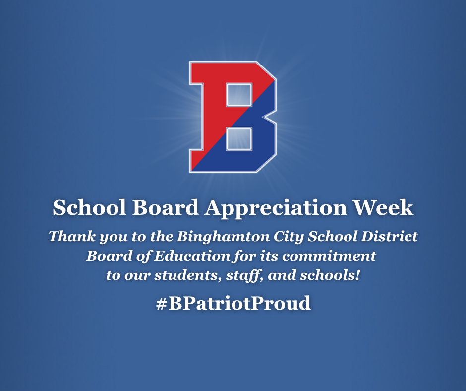 school board appreciation week graphic with a message thanking the BCSD Board of Education