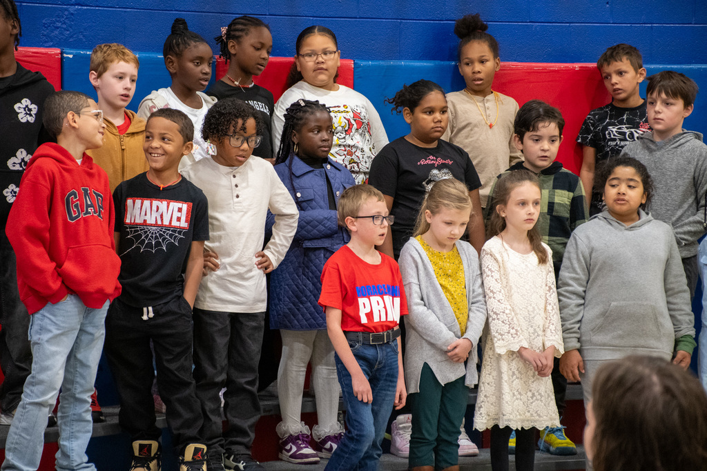 horace mann chorus sings during board recognition breakfast
