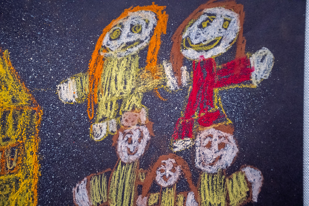 student cave painting artwork