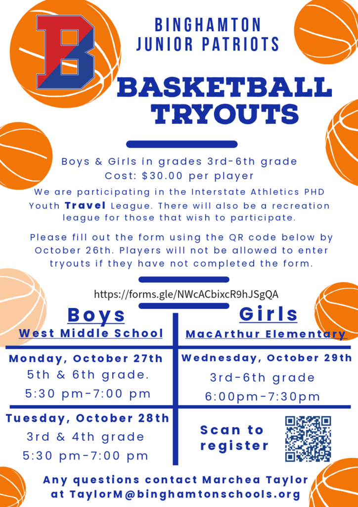 junior patriots basketball tryout information