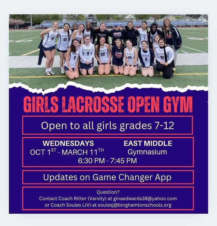 girls lacrosse open gym flyer