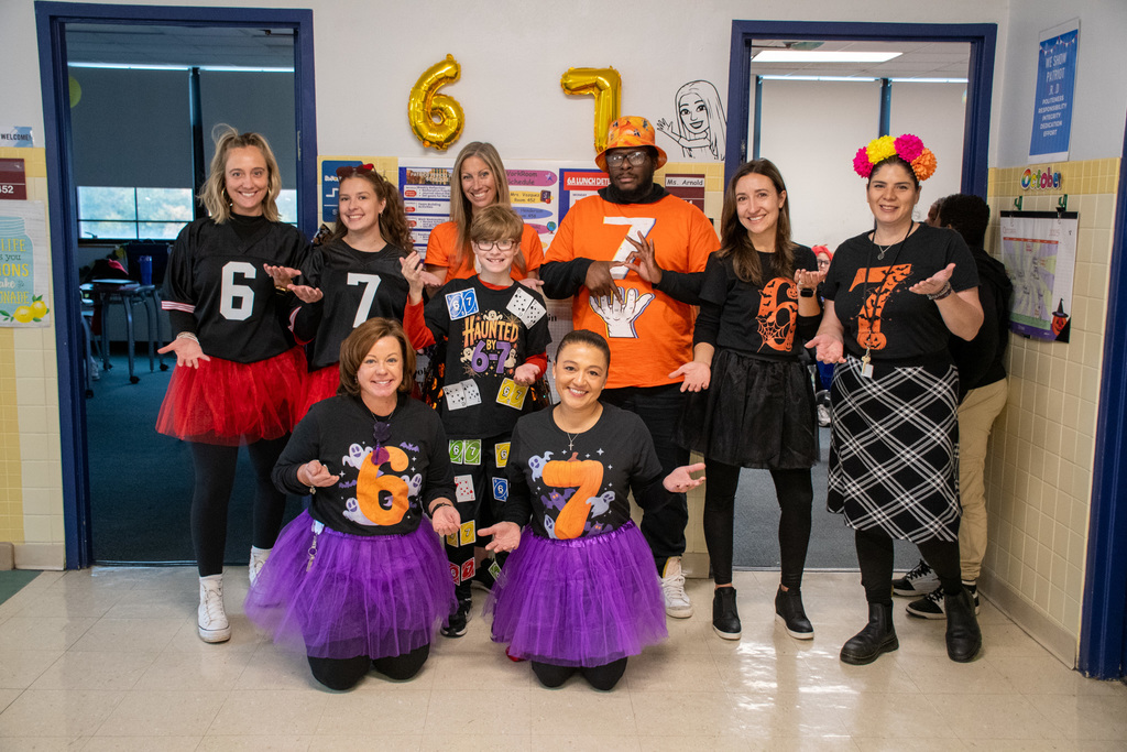 wms staff dressed as sixes and sevens