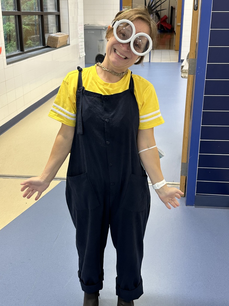 staff member dressed as minion
