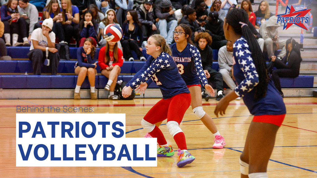 Behind the scenes patriots volleyball graphic