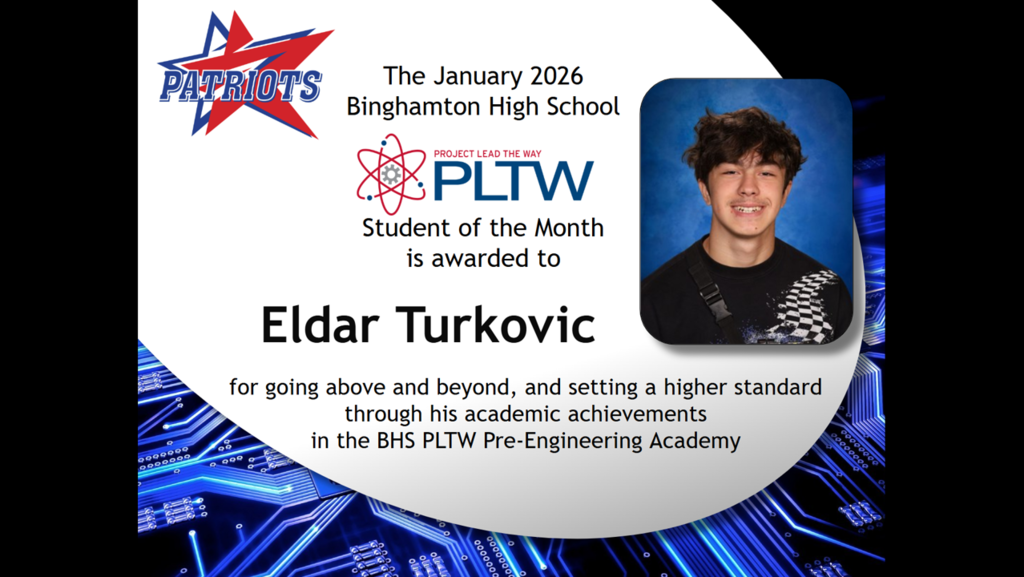 project lead the way student of the month january 2026 eldar turkovic