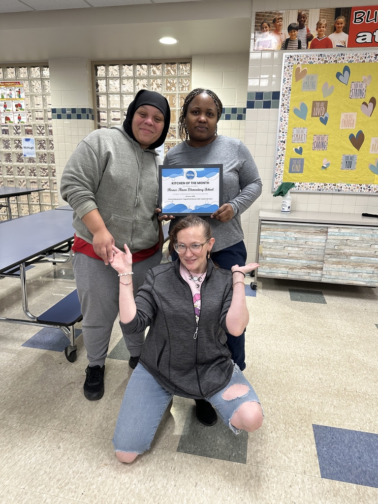 horace mann kitchen staff holds award for kitchen of the month