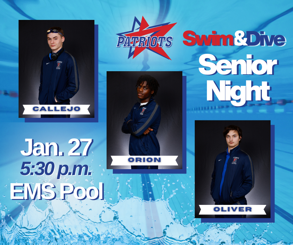 boys swim senior night graphic