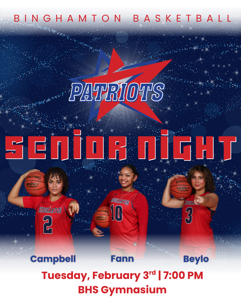 Girls Basketball senior night graphic