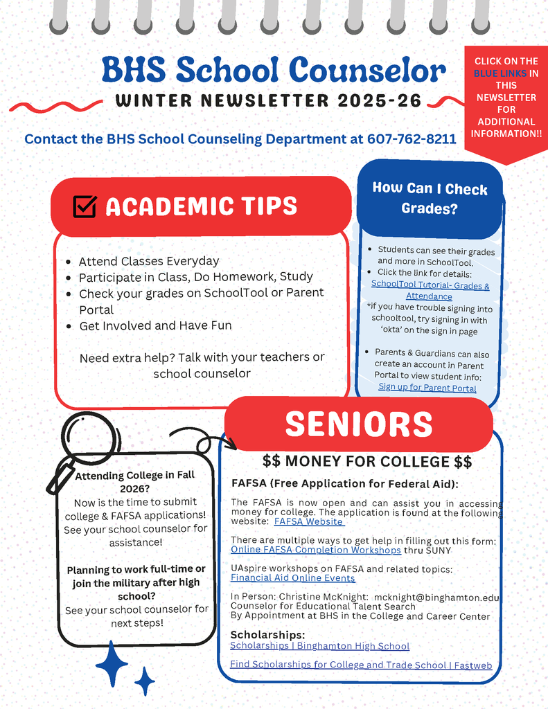 bhs school counselor newsletter front page