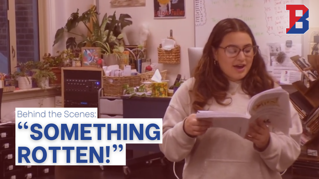 showcase arts behind the scenes graphic for "something rotten!" production