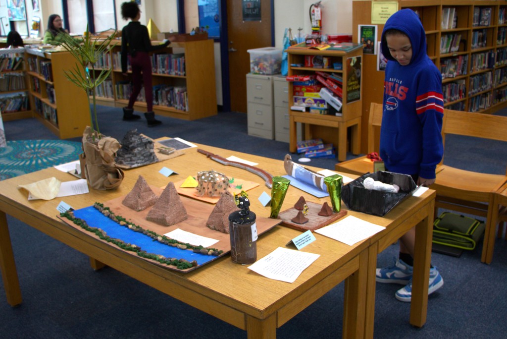 Students at West Middle School ancient Egypt museum event