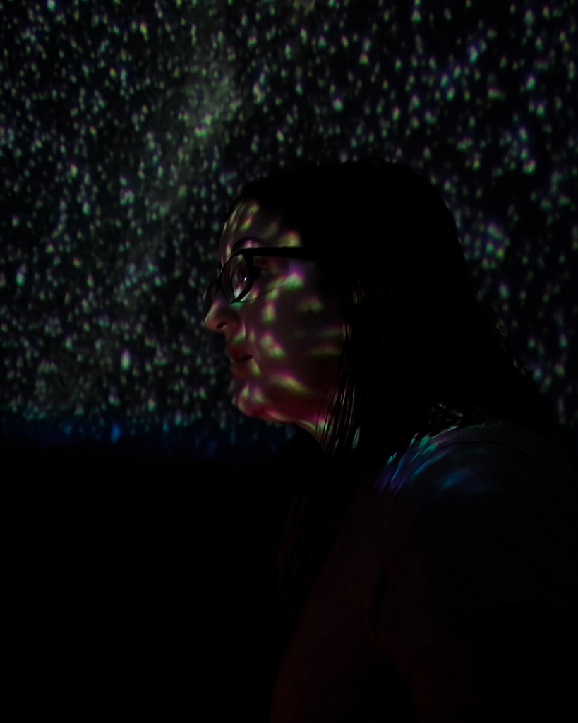 Students and teachers explored the stars at the planetarium set up in MacArthur Elementary