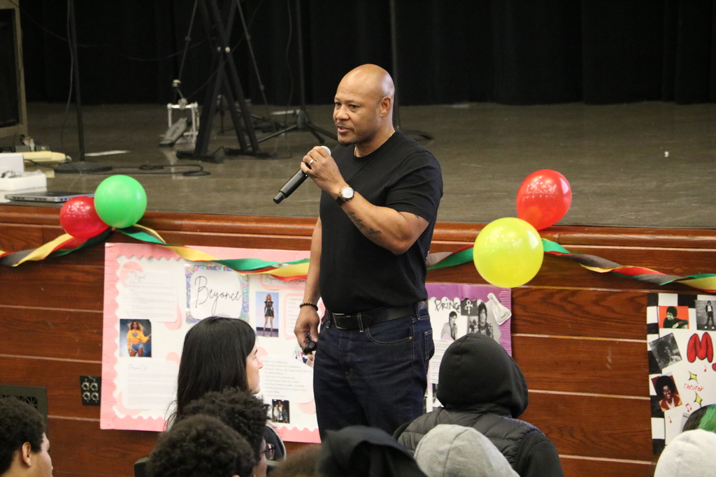 Students at East Middle School celebrated Black History Month with a special assembly Friday