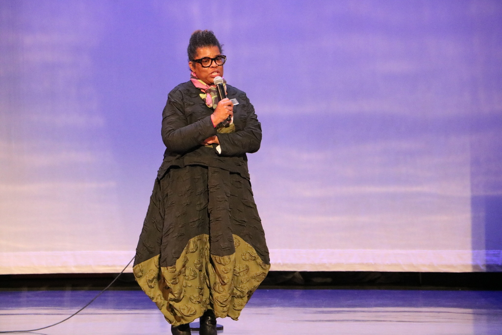 Students at East Middle School celebrated Black History Month with a special assembly Friday