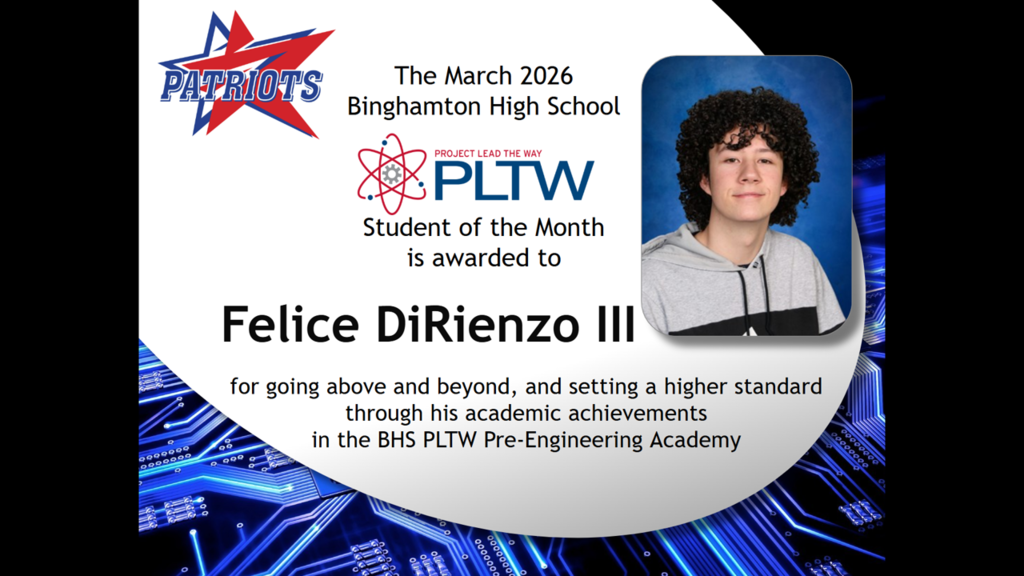 project lead the way student of the month felice dirienzo III