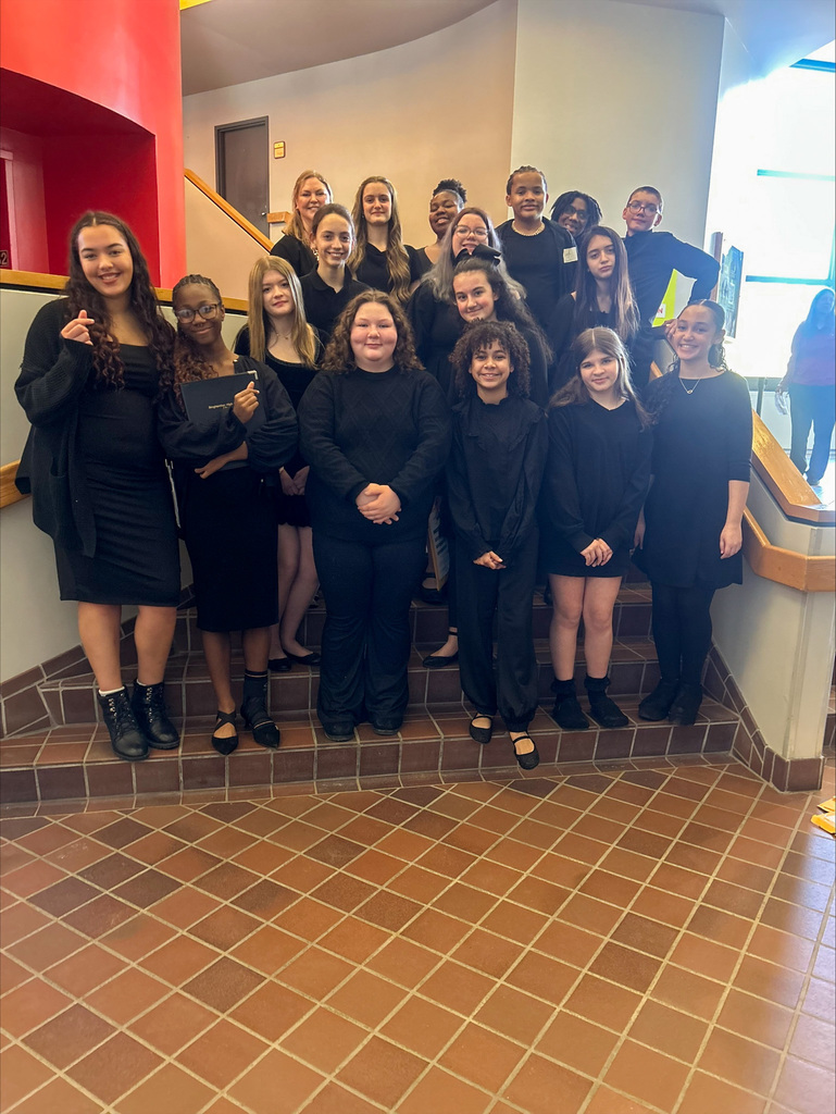 east and west middle chorus students