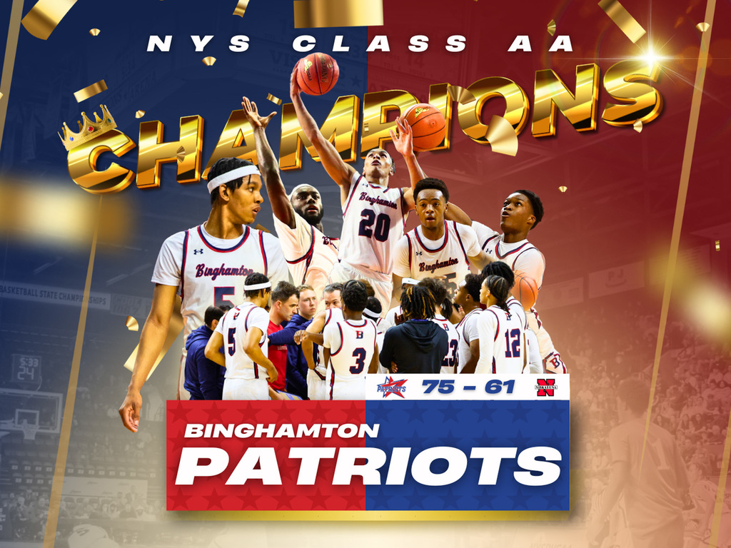 binghamton patriots 2025 new york state champions poster