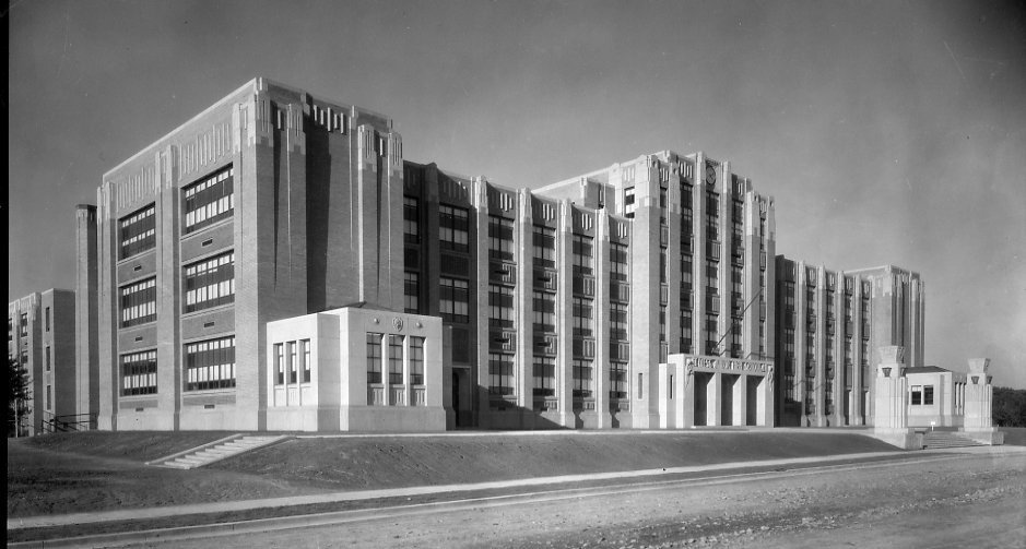 1931 photo of the recently completed west middle (junior high ) school