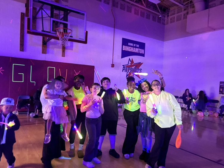 Calvin Coolidge students at glow dance