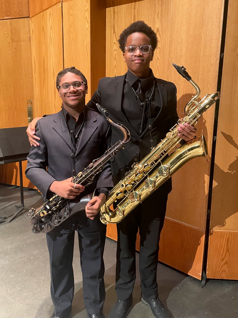 high school jazz band students at bcmea festival