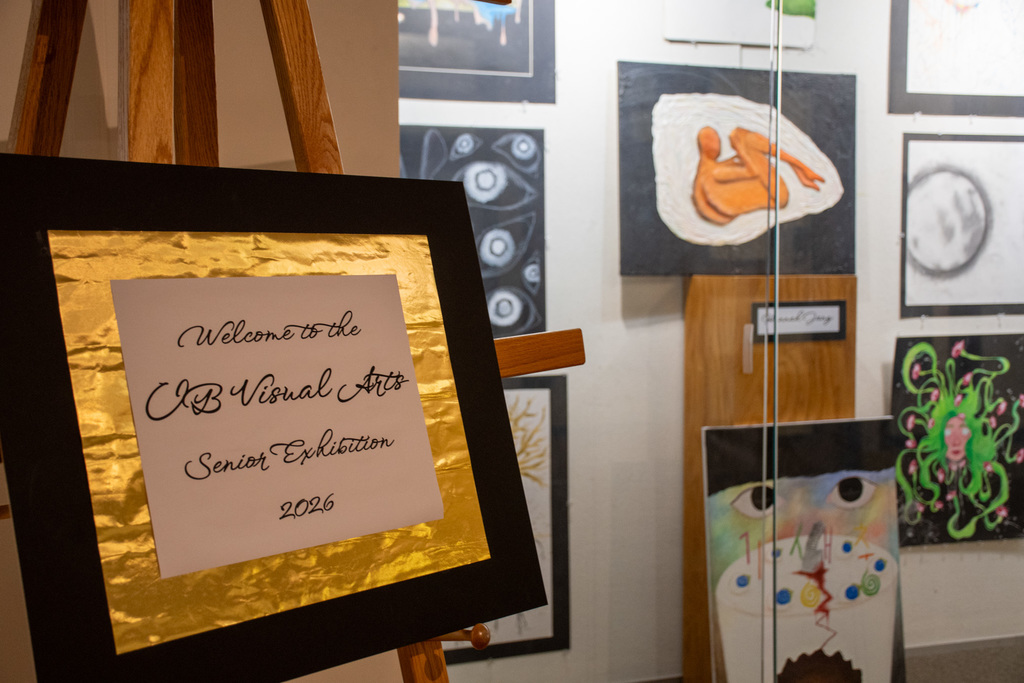 IB Visual Arts display at bhs art gallery