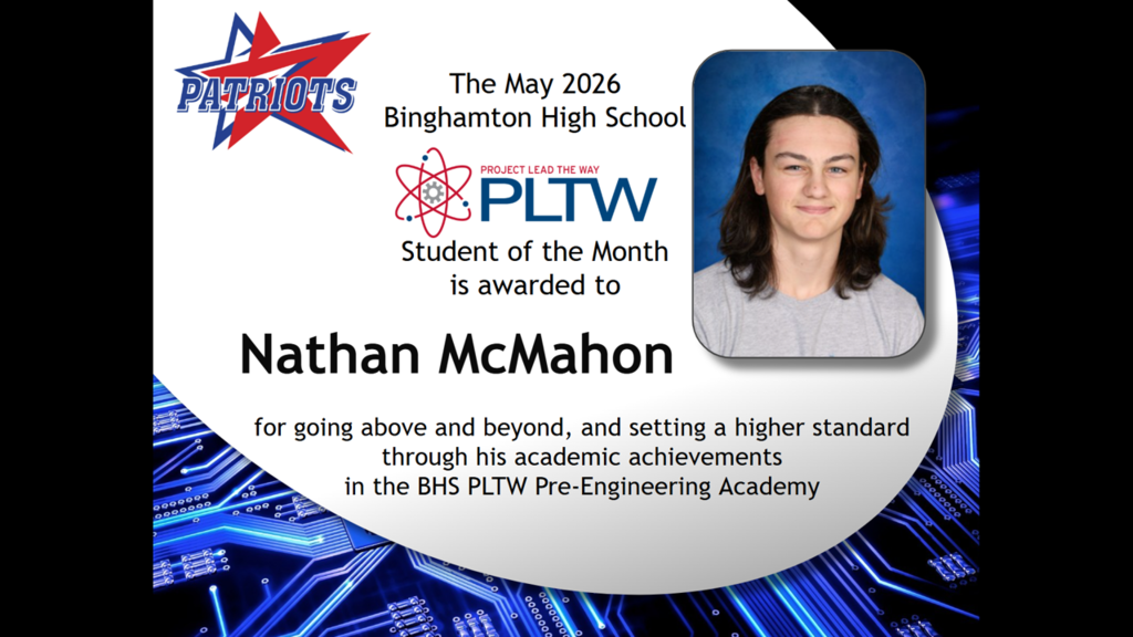 project lead the way student of the month nathan mcmahon