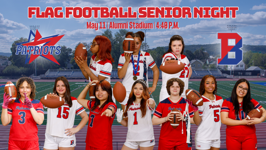 flag football senior night graphic