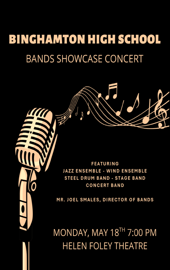 bhs band showcase event poster