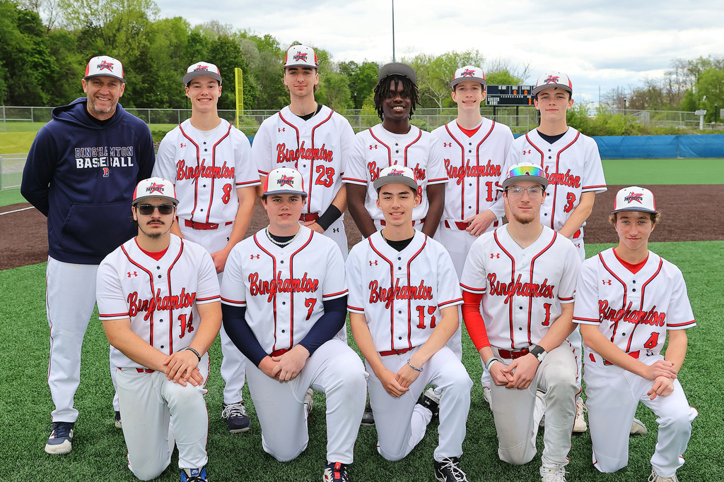 seniors from the binghamton baseball team