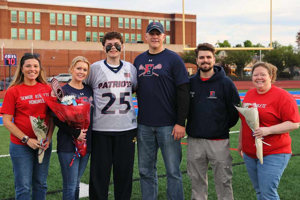 aidan hurley with family on senior night
