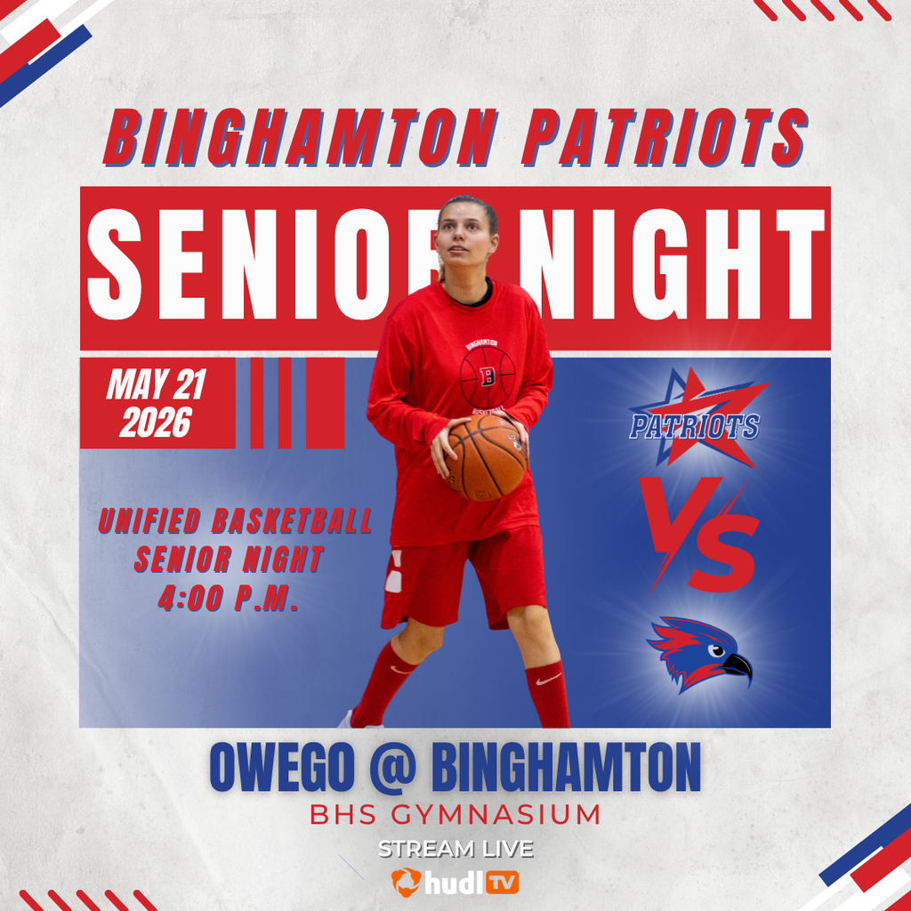 game day graphic with information about unified basketball senior night