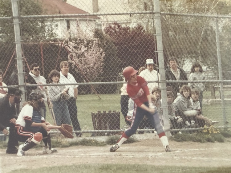 photo from 1980s of Patriots softball
