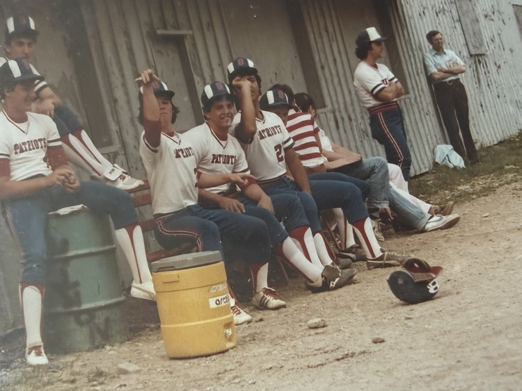 photo from 1980s of Patriots baseball