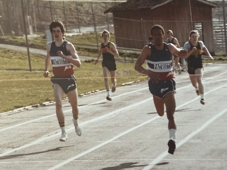photo from 1980s of Patriots track 