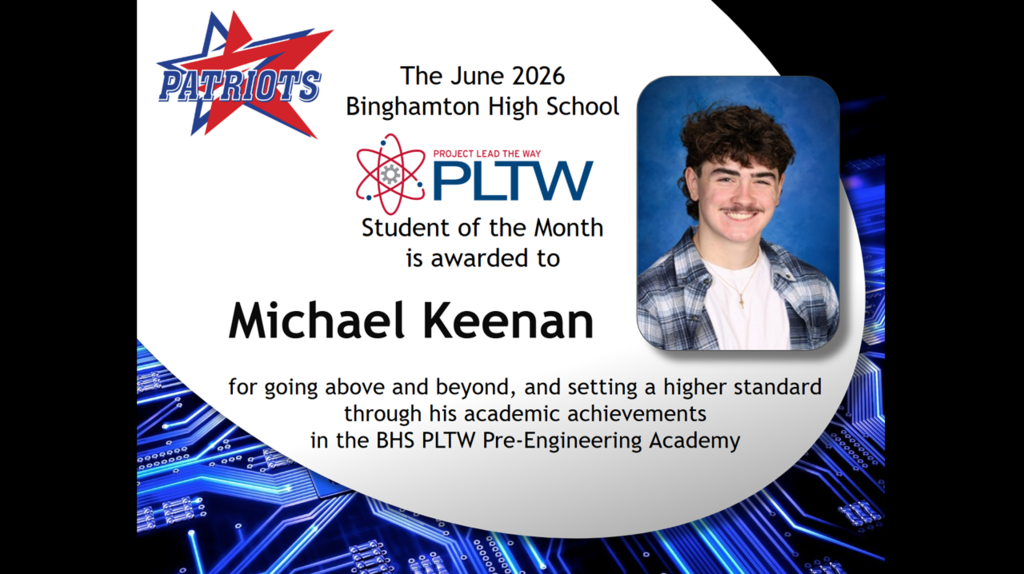 project lead the way student of the month michael keenan