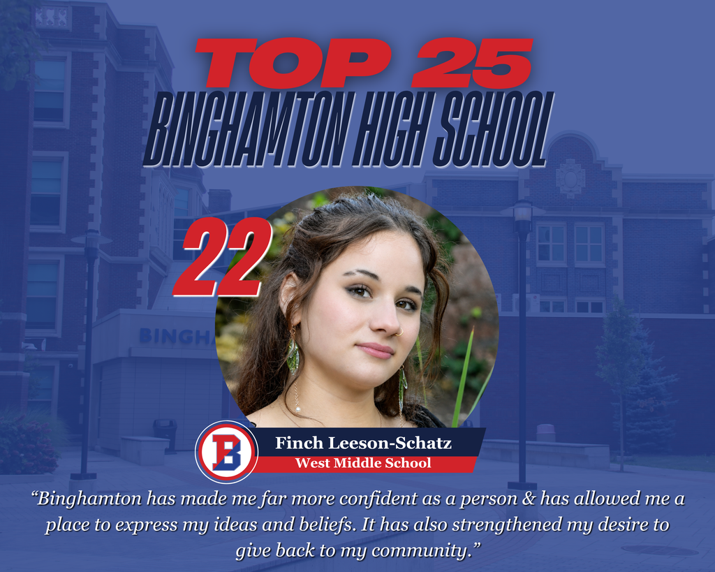 BHS top 25 graphic with photo of Finch Leeson-Schatz