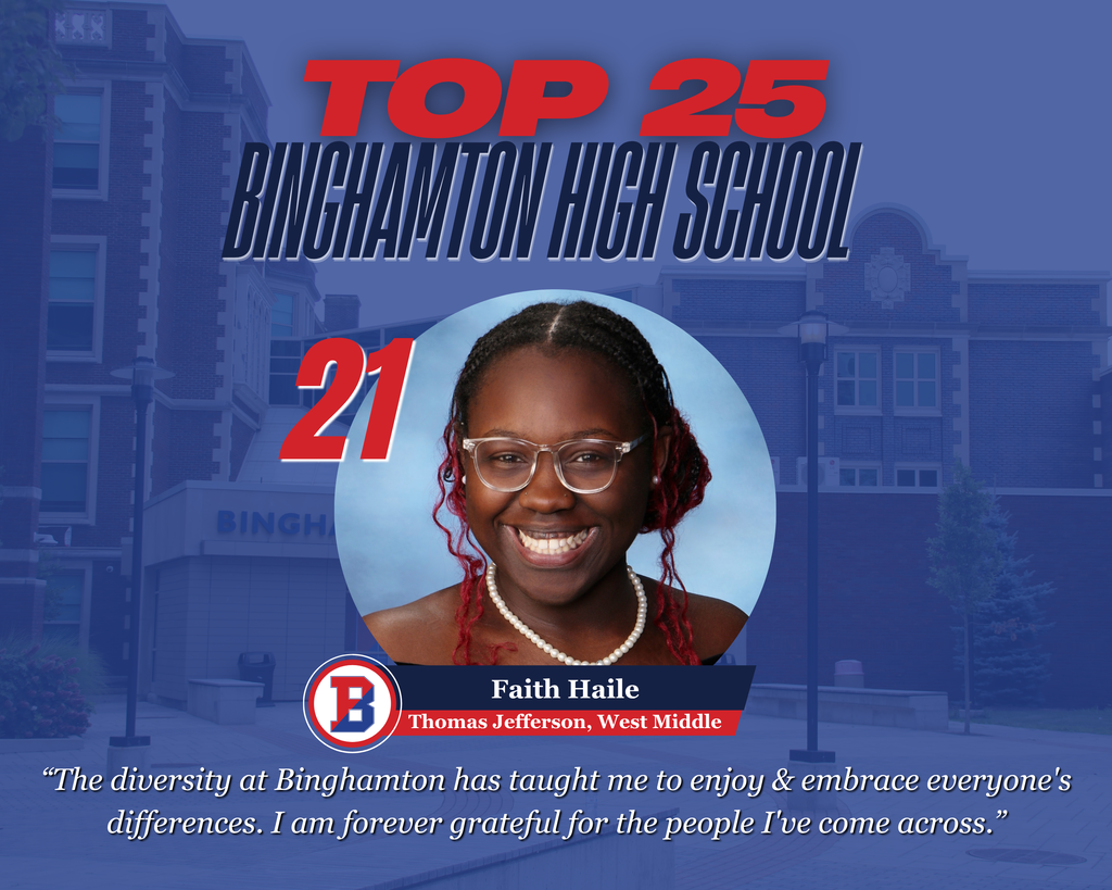 BHS top 25 graphic with photo of Faith Haile