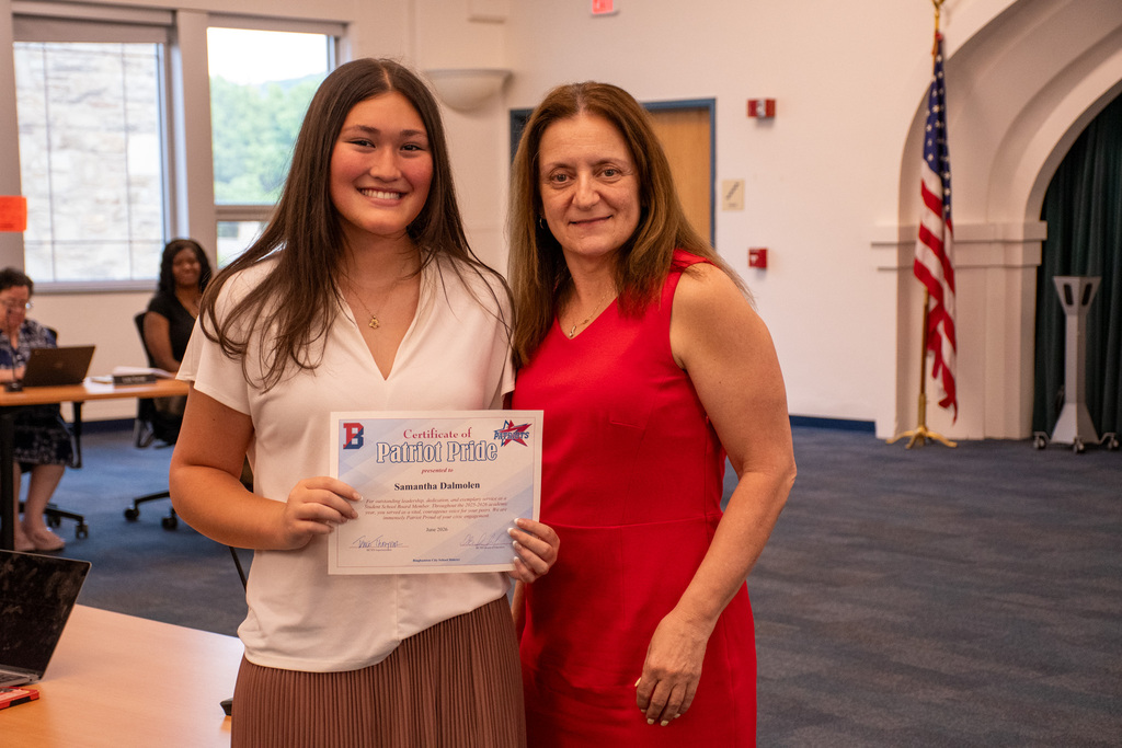 student board rep samantha dalmolen and dr. tonia thompson