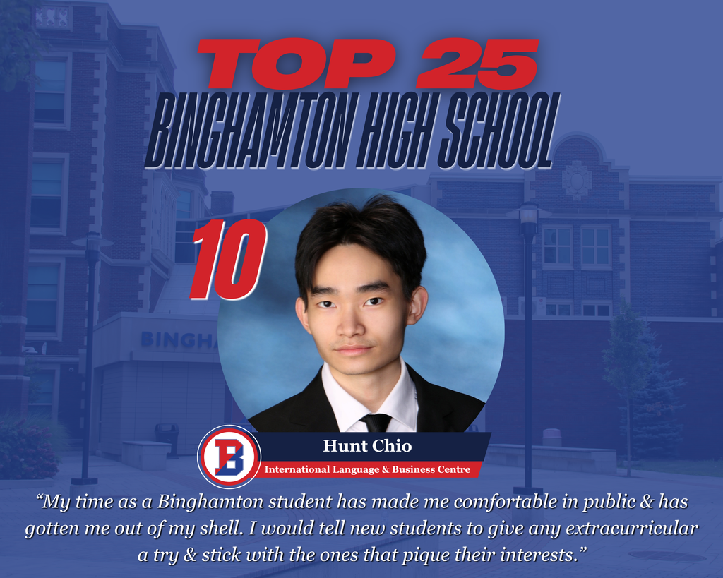 BHS Top 25 graphic with photo of Hunt Chio
