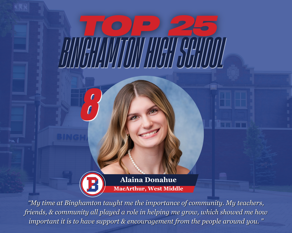 BHS top 25 graphic with photo of Alaina Donahue
