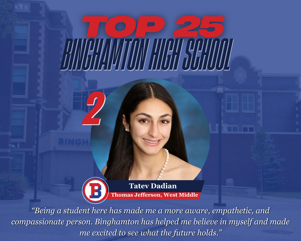 BHS top 25 graphic with photo of Tatev Dadian