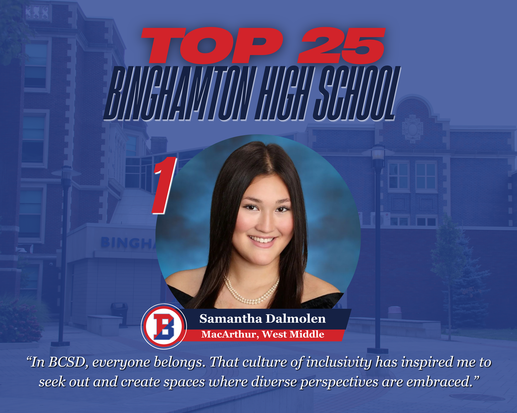 BHS top 25 graphic with photo of Samantha Dalmolen