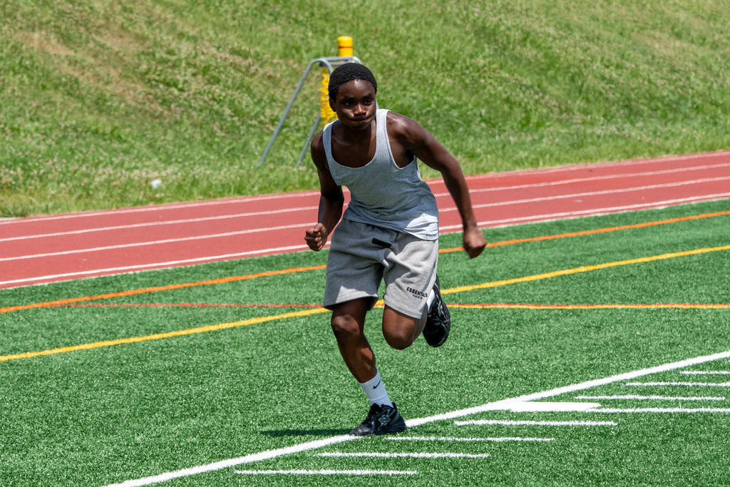 student running bases