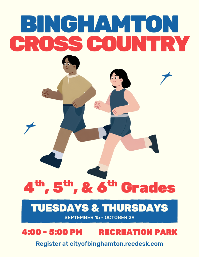 flyer advertising cross country program for 4th, 5th, & 6th graders