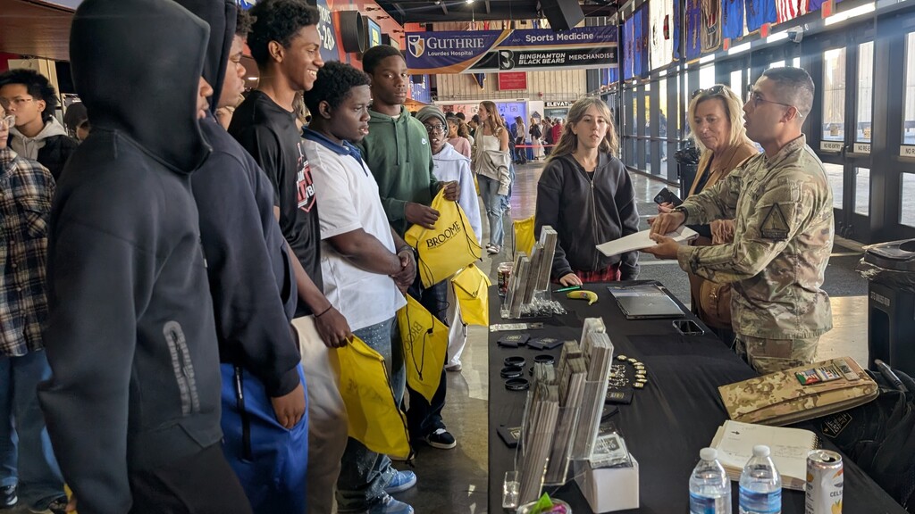 College fair at the Arena